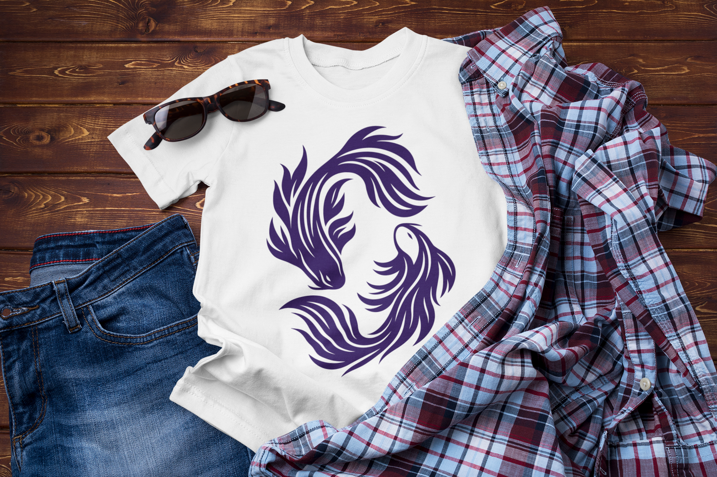 Waves in Balance –  Koi Fish Travel Tee
