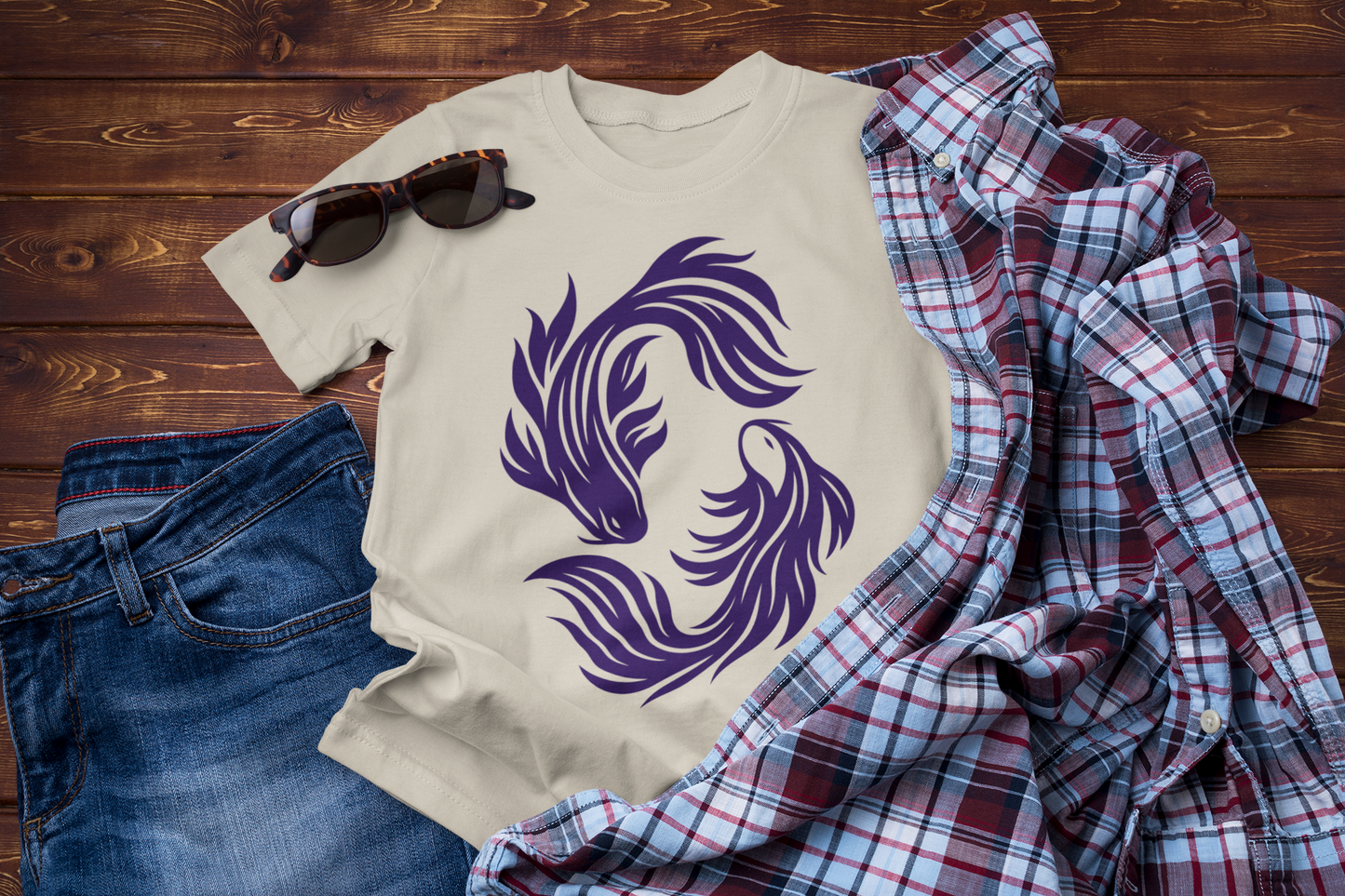 Waves in Balance –  Koi Fish Travel Tee