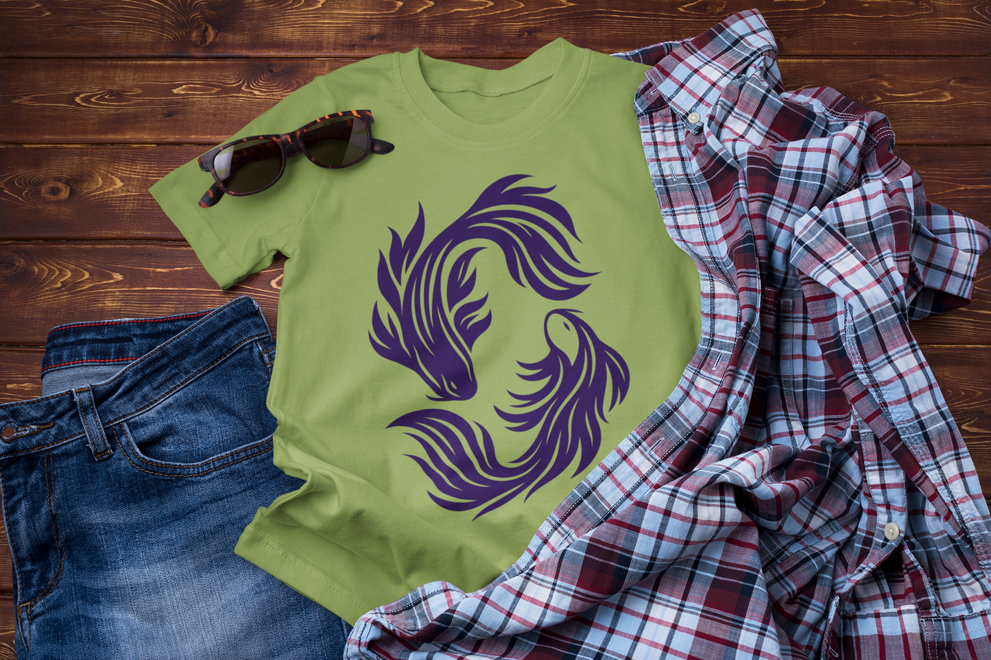 Waves in Balance –  Koi Fish Travel Tee