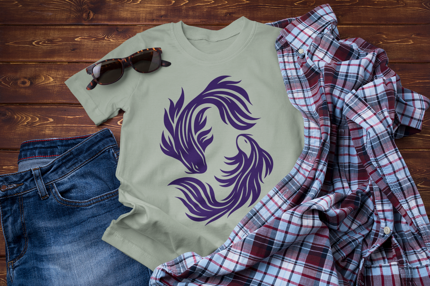 Waves in Balance –  Koi Fish Travel Tee