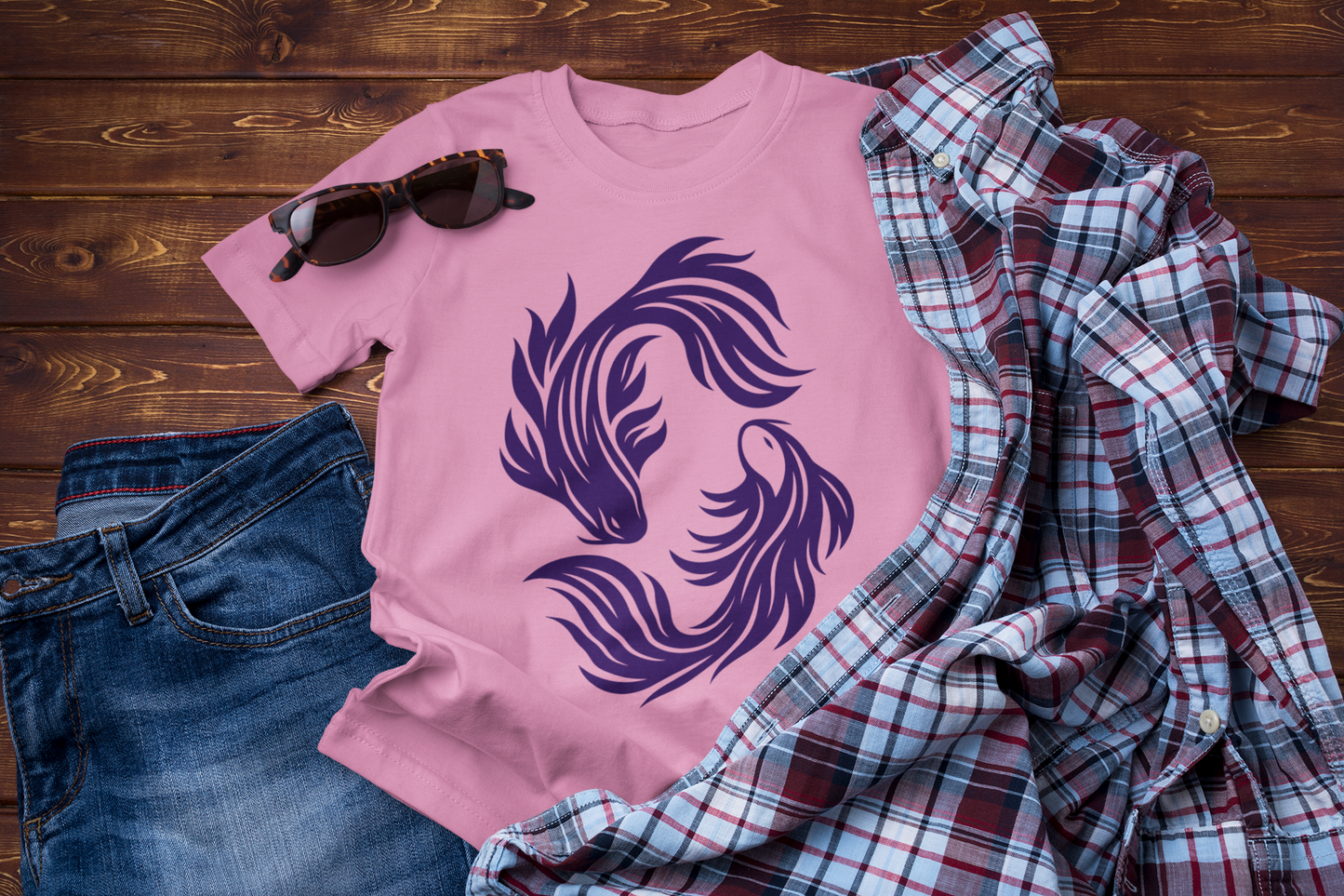 Waves in Balance –  Koi Fish Travel Tee