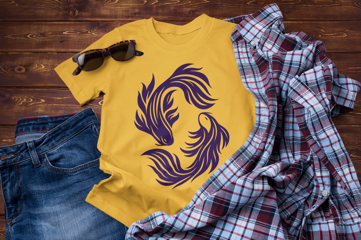 Waves in Balance –  Koi Fish Travel Tee