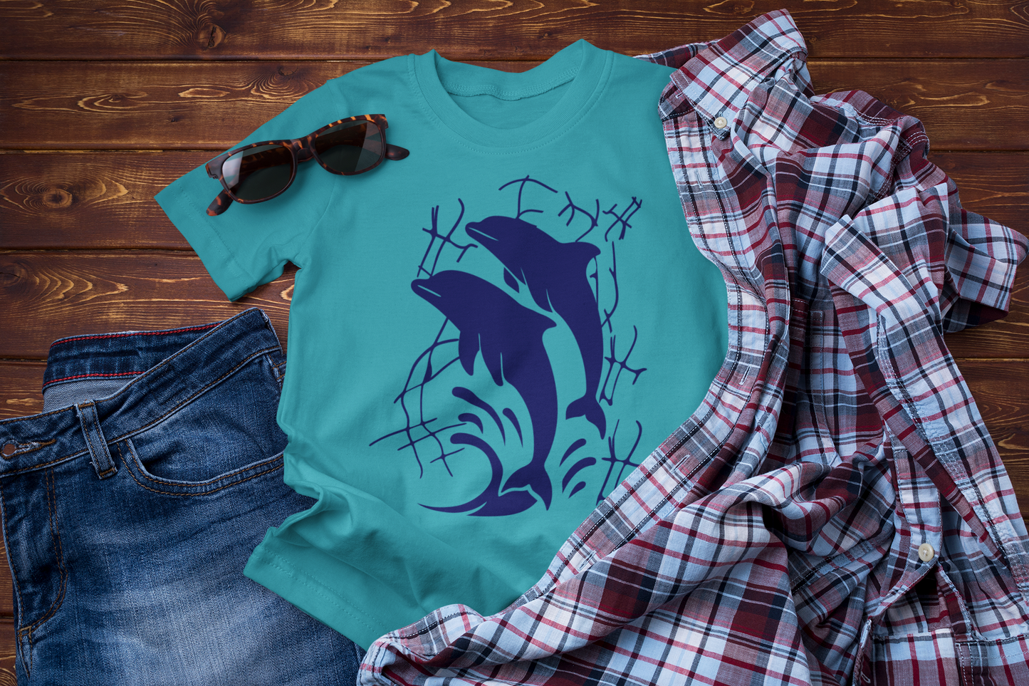 Blue Horizon Dreams – Dolphin Travel Ocean Lover Tee