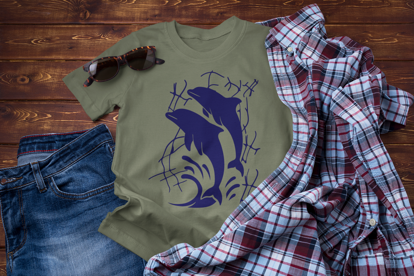 Blue Horizon Dreams – Dolphin Travel Ocean Lover Tee