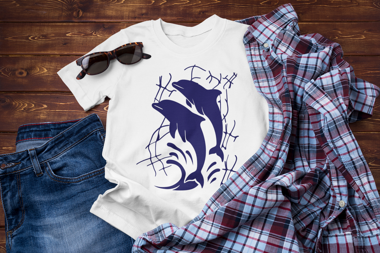 Blue Horizon Dreams – Dolphin Travel Ocean Lover Tee