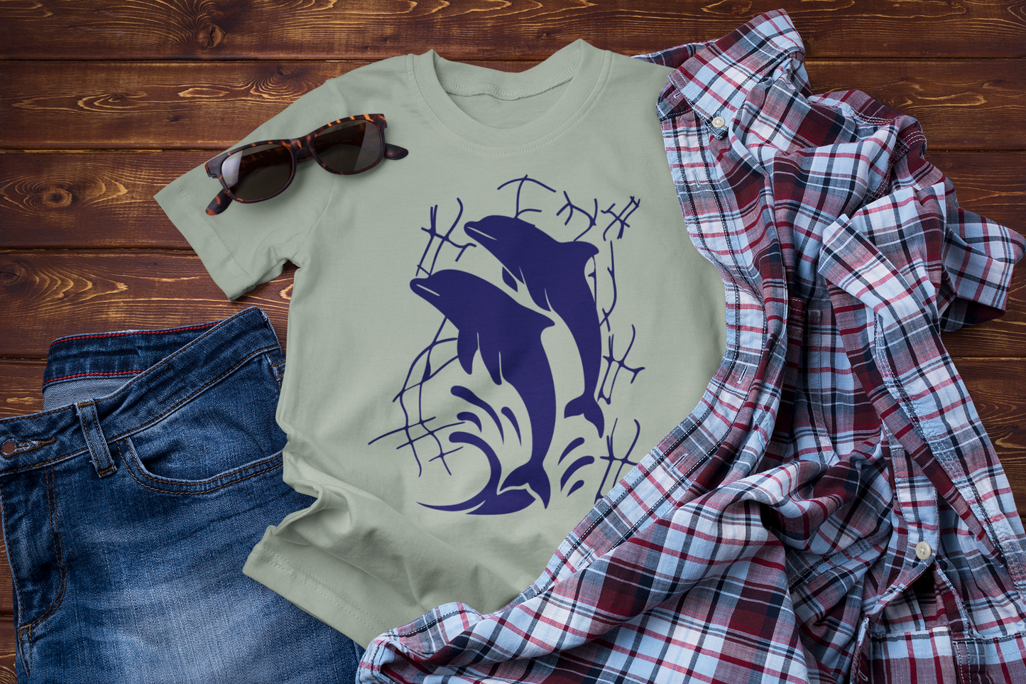 Blue Horizon Dreams – Dolphin Travel Ocean Lover Tee