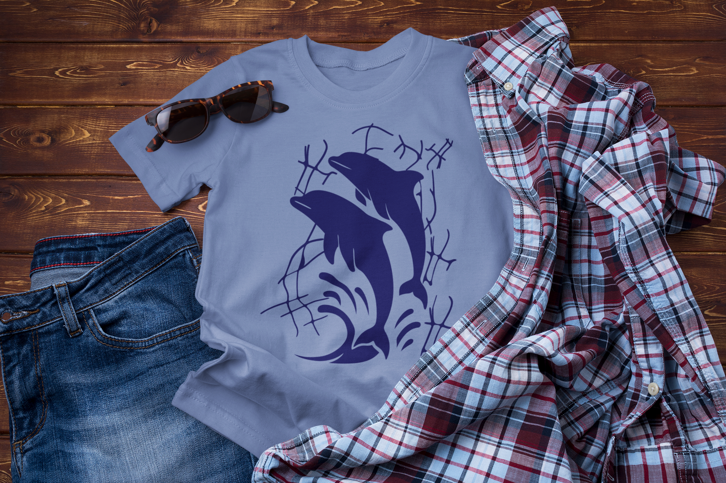 Blue Horizon Dreams – Dolphin Travel Ocean Lover Tee
