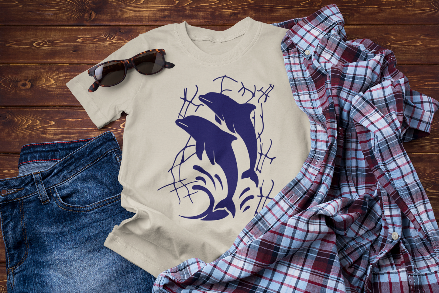 Blue Horizon Dreams – Dolphin Travel Ocean Lover Tee