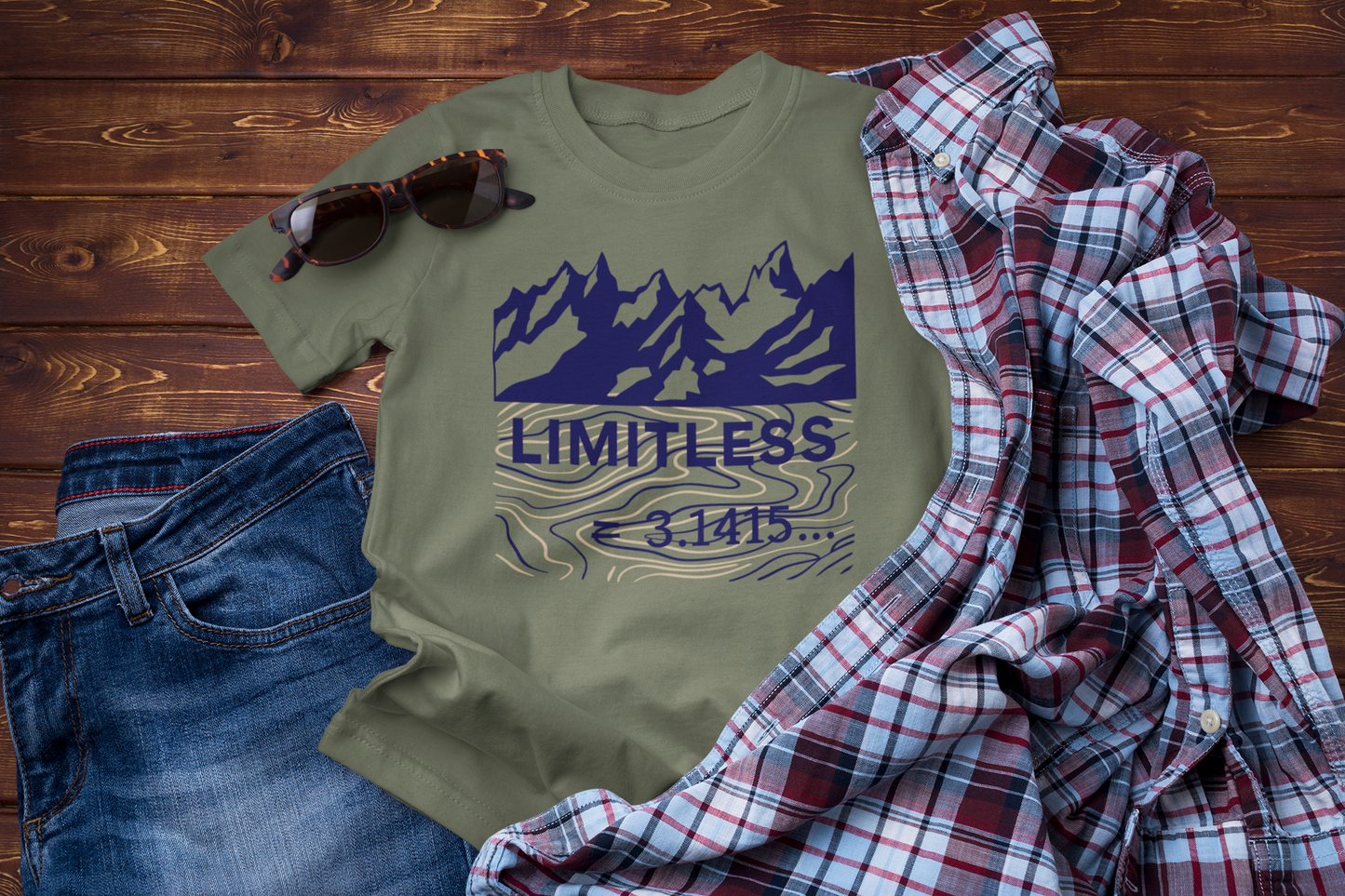 Adventure Equals Limitless T-Shirt – Mountain Travel & Hiking Graphic Tee