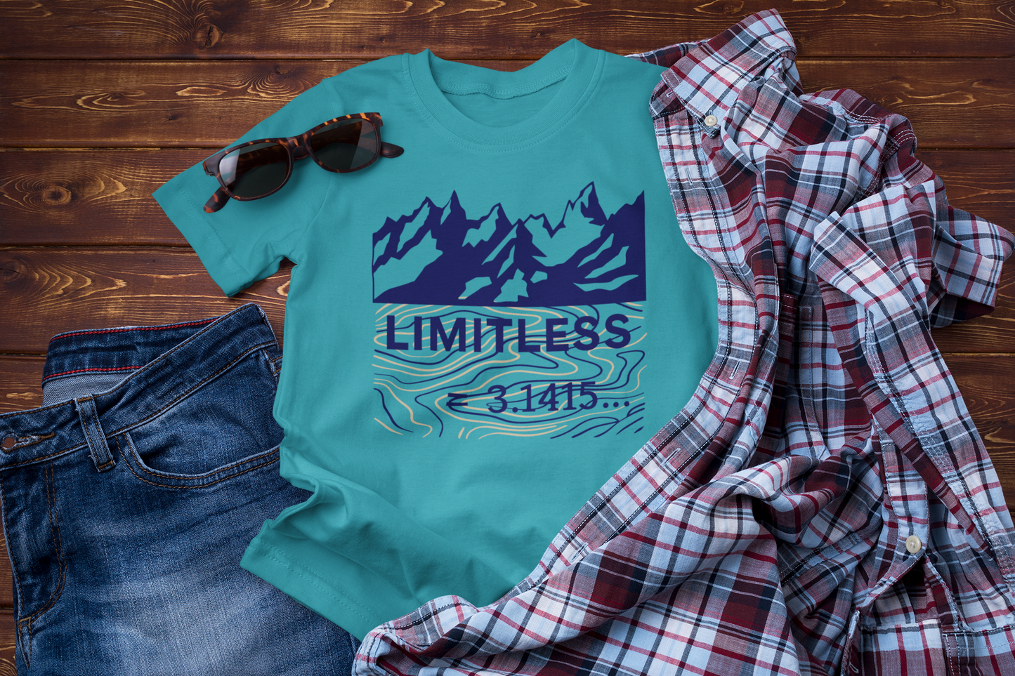 Adventure Equals Limitless T-Shirt – Mountain Travel & Hiking Graphic Tee