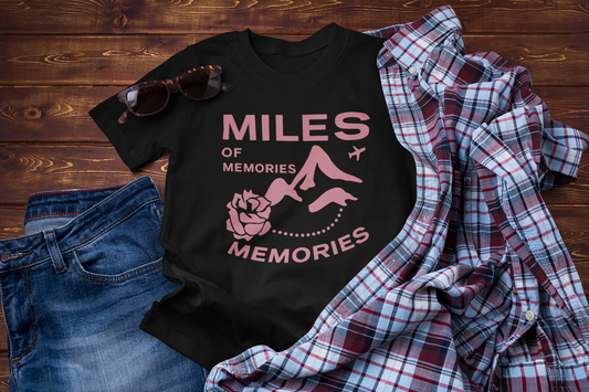 Miles of Memories T-Shirt – Rose Travel Floral Tee