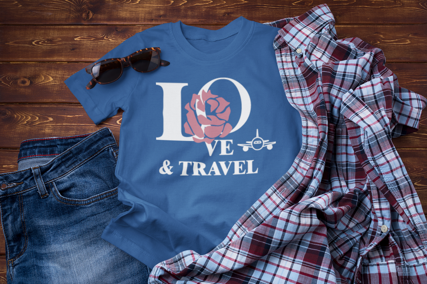 Love & Travel Rose T-Shirt – Romantic Floral Adventure Tee