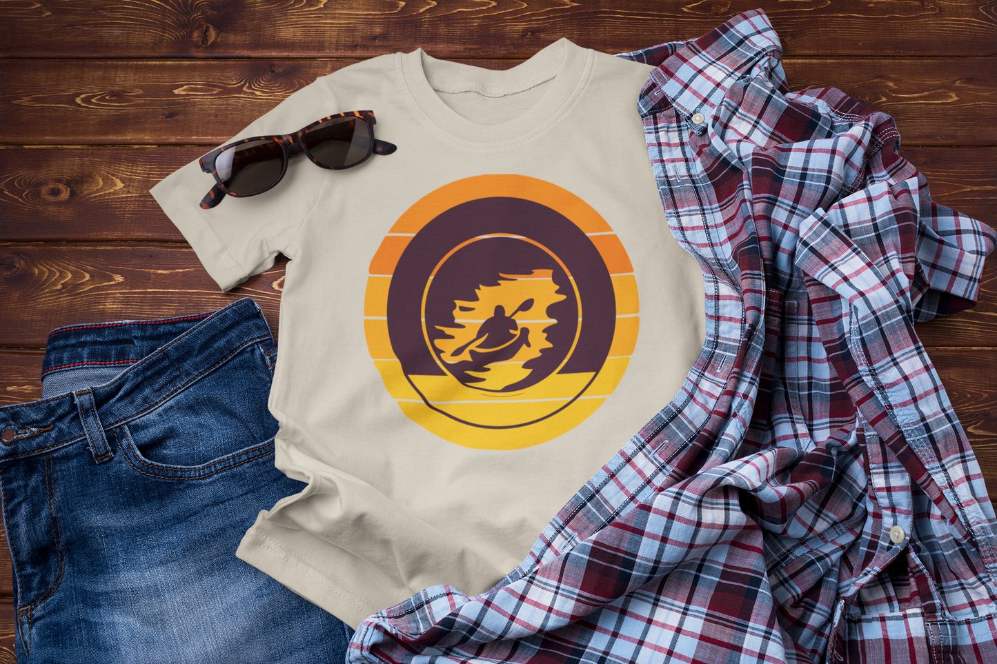 Into the Current – River Adventure Travel Tee