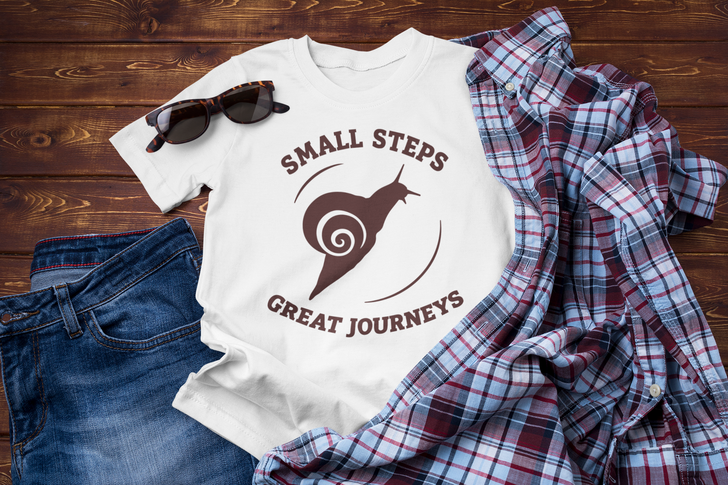 Small Steps Great Journeys – Inspirational Travel Tee for Wanderers