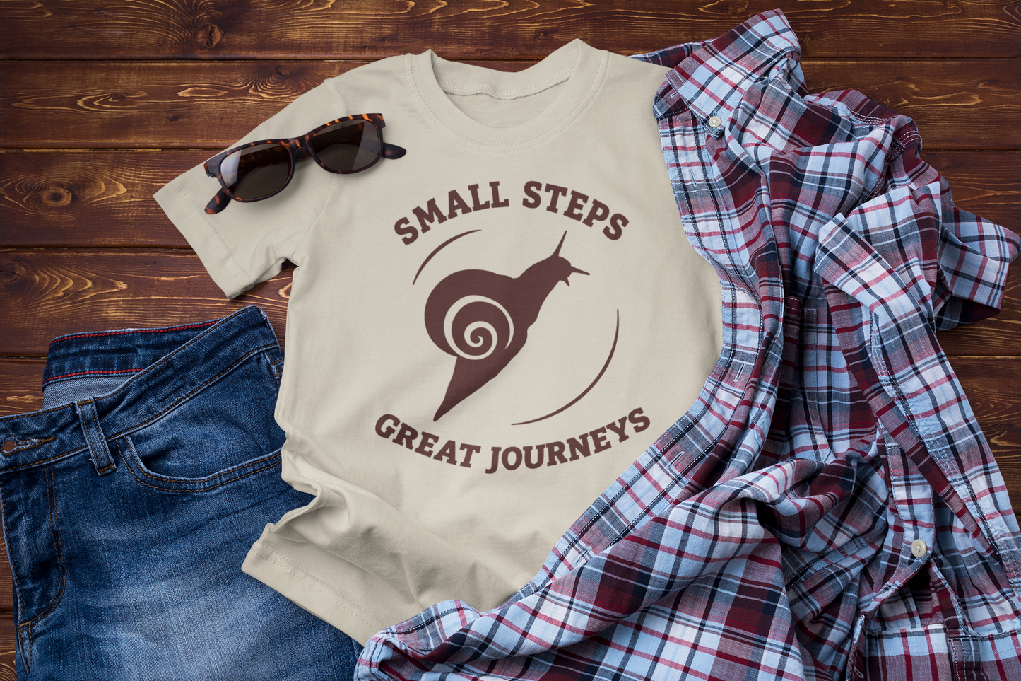 Small Steps Great Journeys – Inspirational Travel Tee for Wanderers