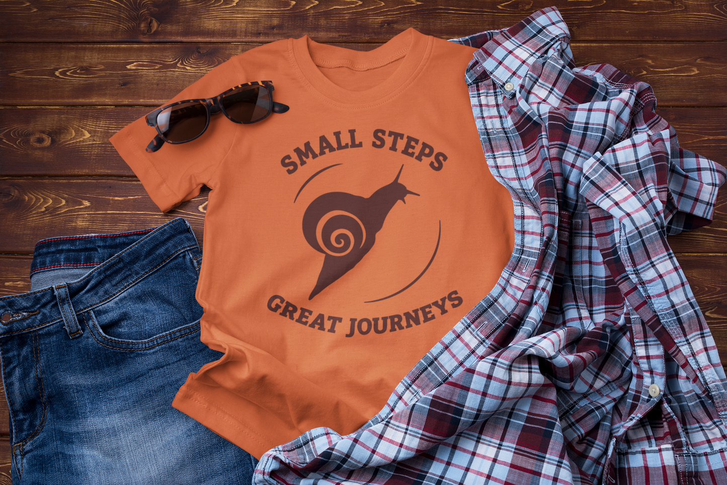 Small Steps Great Journeys – Inspirational Travel Tee for Wanderers