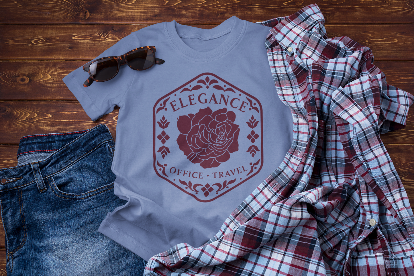 Elegance Works – Office & Travel Floral Graphic Tee