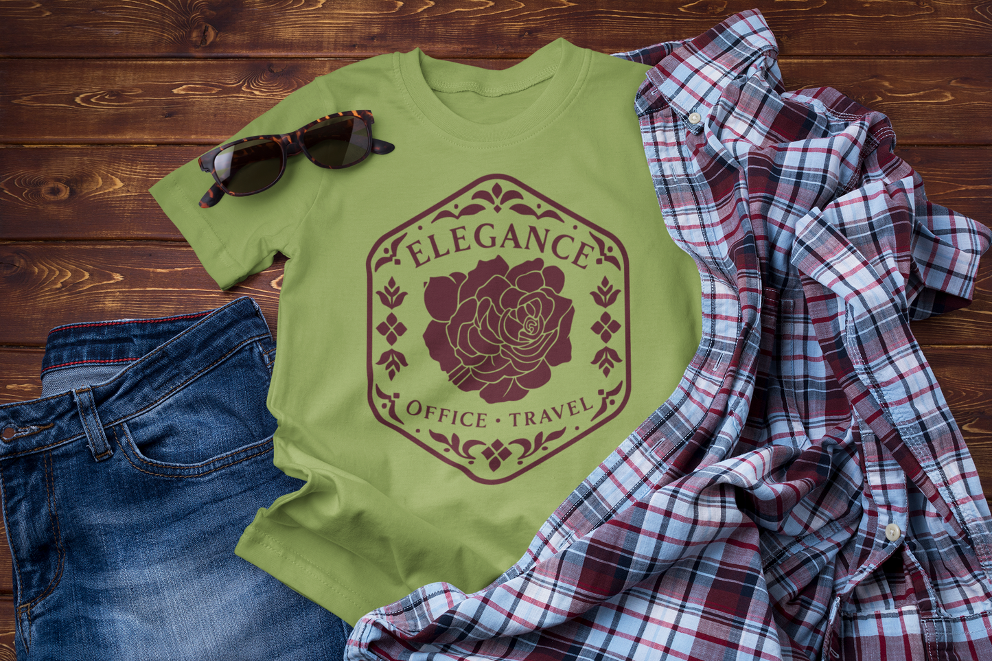 Elegance Works – Office & Travel Floral Graphic Tee