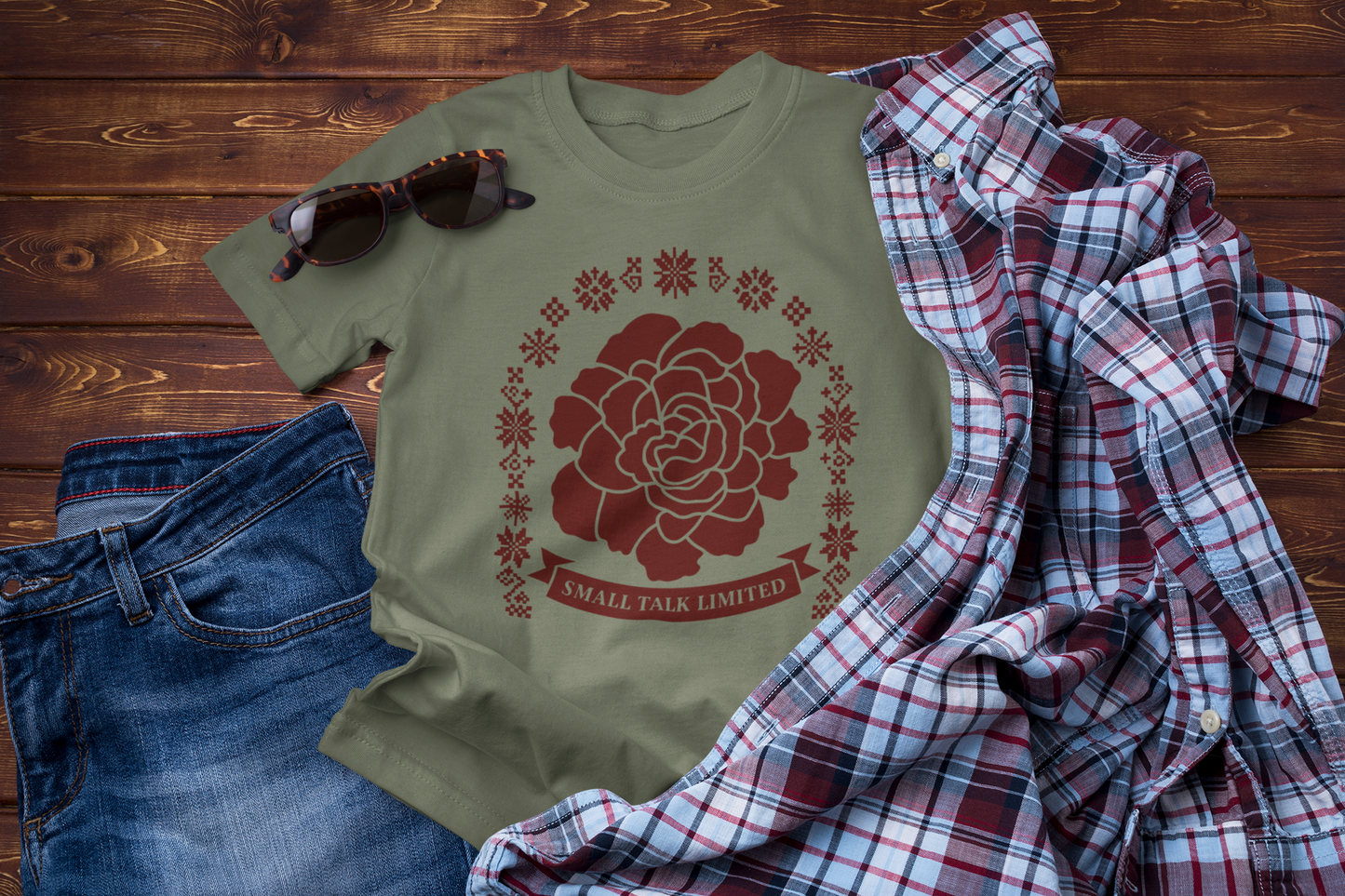 Small Talk Limited – Elegant Winter Floral Graphic Tee