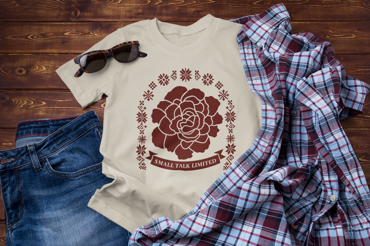 Small Talk Limited – Elegant Winter Floral Graphic Tee