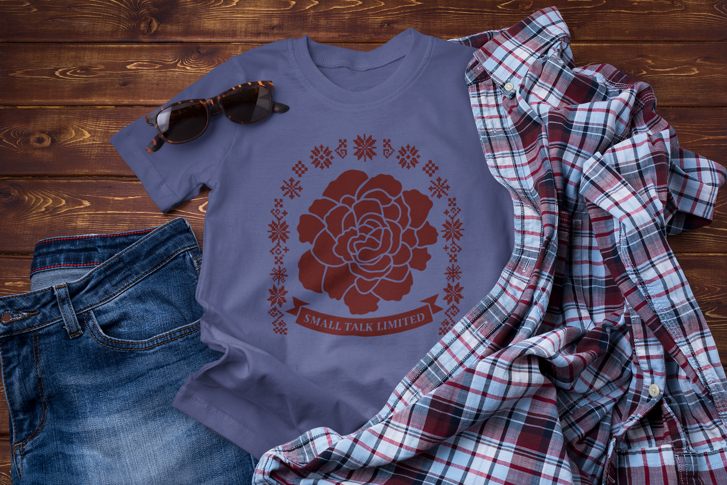 Small Talk Limited – Elegant Winter Floral Graphic Tee