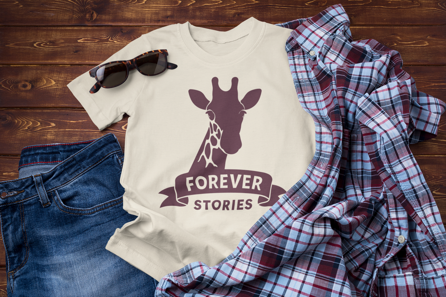Family Trips Giraffe T-Shirt – Forever Stories Travel Adventure Tee