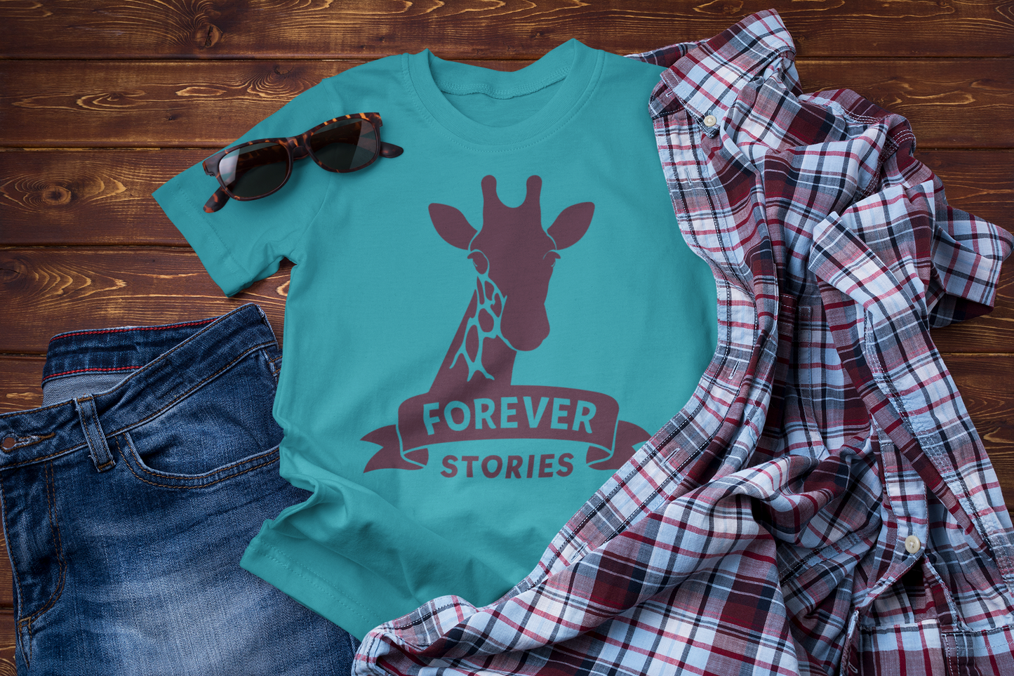 Family Trips Giraffe T-Shirt – Forever Stories Travel Adventure Tee