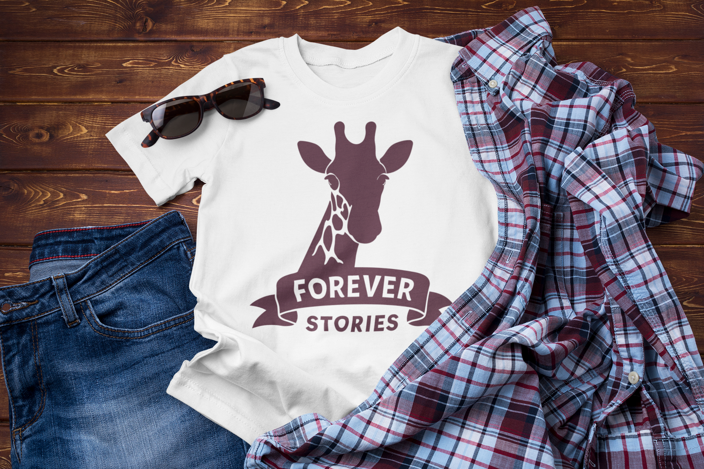 Family Trips Giraffe T-Shirt – Forever Stories Travel Adventure Tee