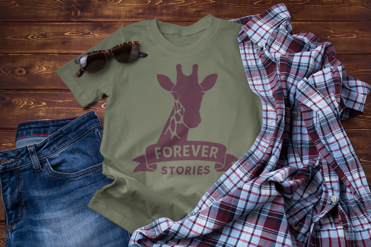 Family Trips Giraffe T-Shirt – Forever Stories Travel Adventure Tee
