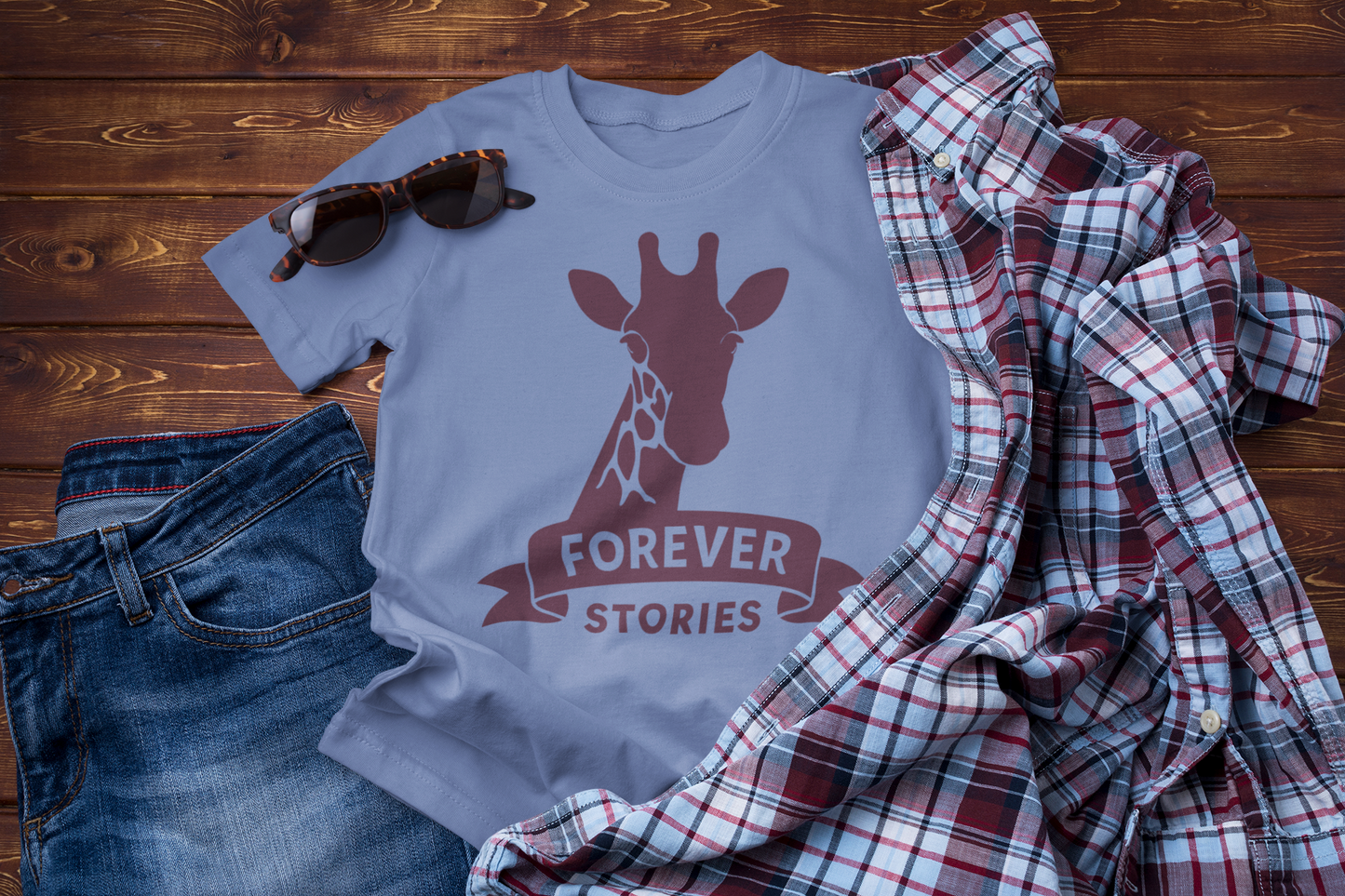 Family Trips Giraffe T-Shirt – Forever Stories Travel Adventure Tee