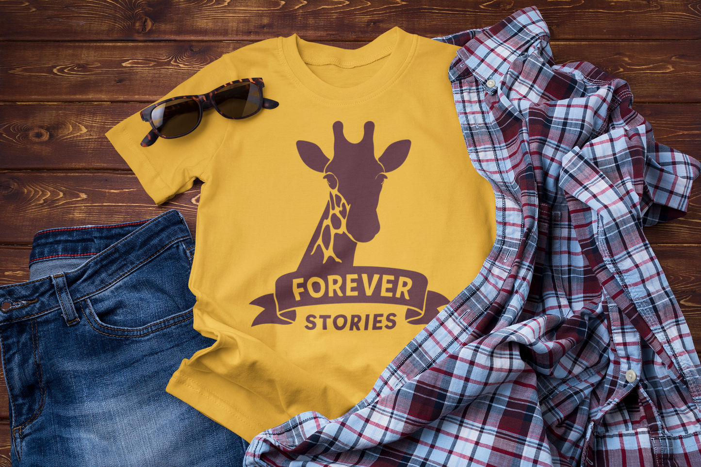 Family Trips Giraffe T-Shirt – Forever Stories Travel Adventure Tee
