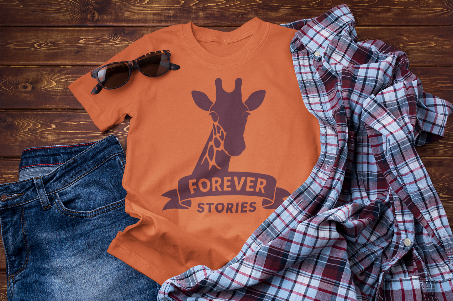 Family Trips Giraffe T-Shirt – Forever Stories Travel Adventure Tee