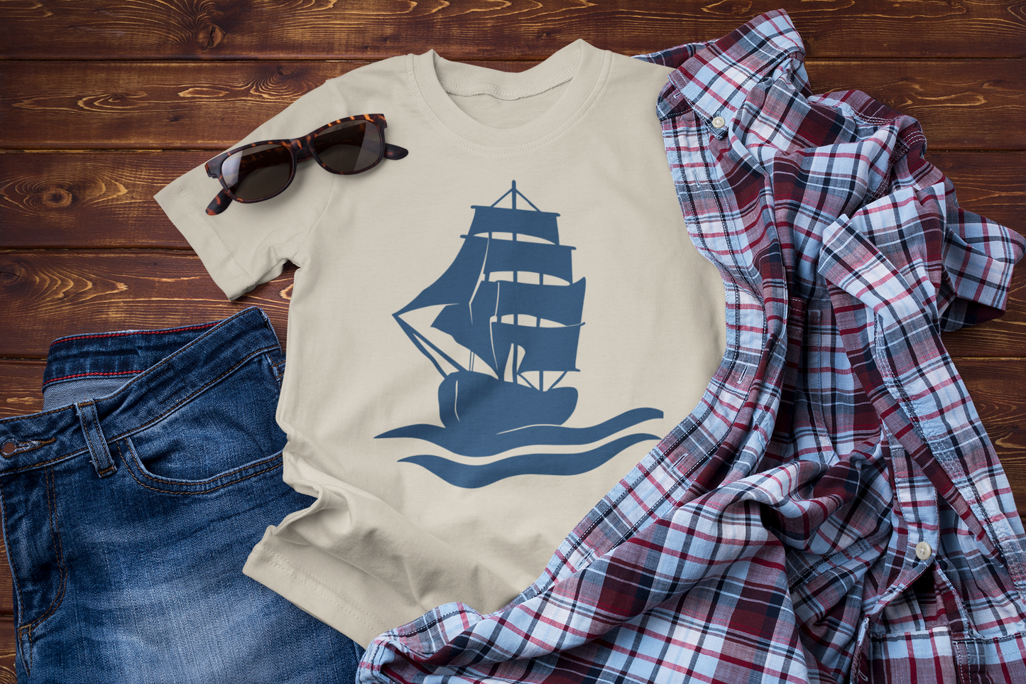 Guided by the Wind – Sailing Ship Ocean Graphic Tee
