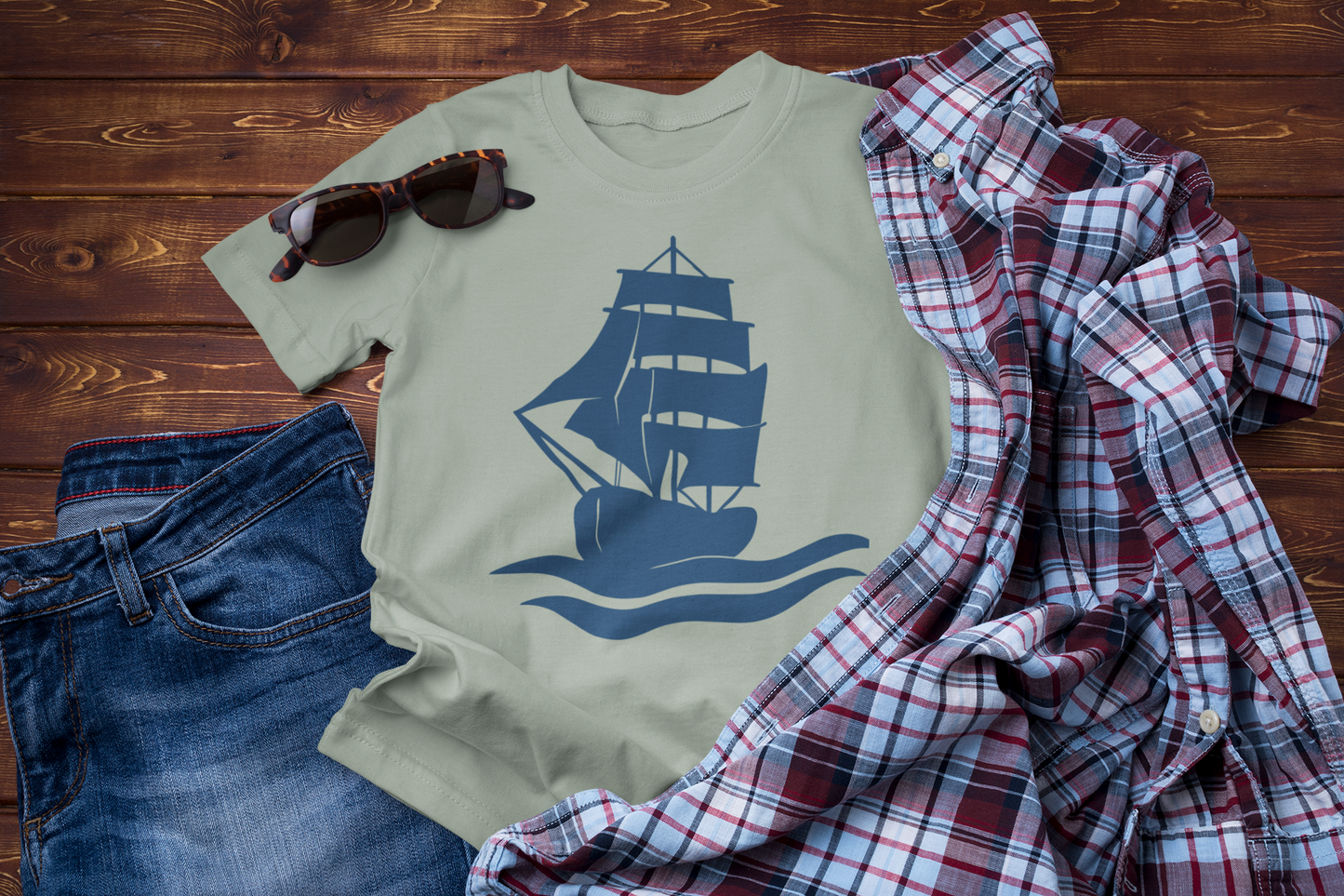 Guided by the Wind – Sailing Ship Ocean Graphic Tee