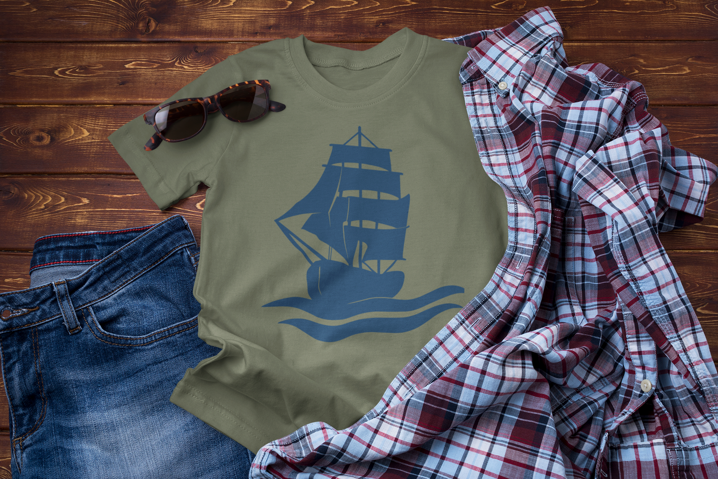 Guided by the Wind – Sailing Ship Ocean Graphic Tee