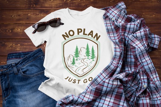 Flow with the Journey – No Plan Just Go Nature Tee