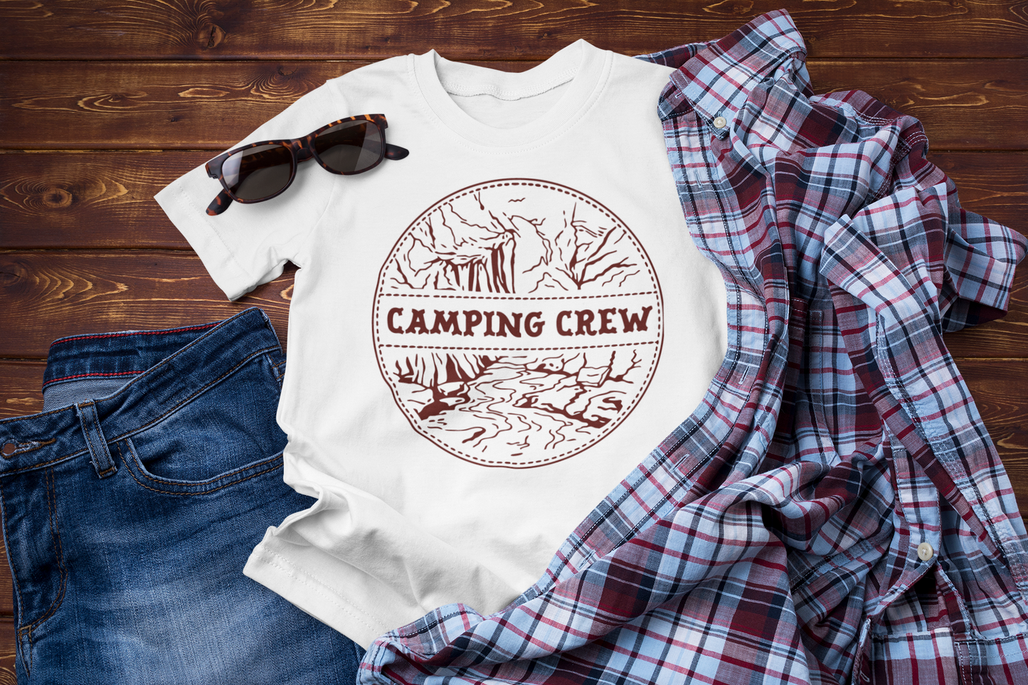 Camping Crew Graphic Tee – Outdoor Adventure Nature T-Shirt