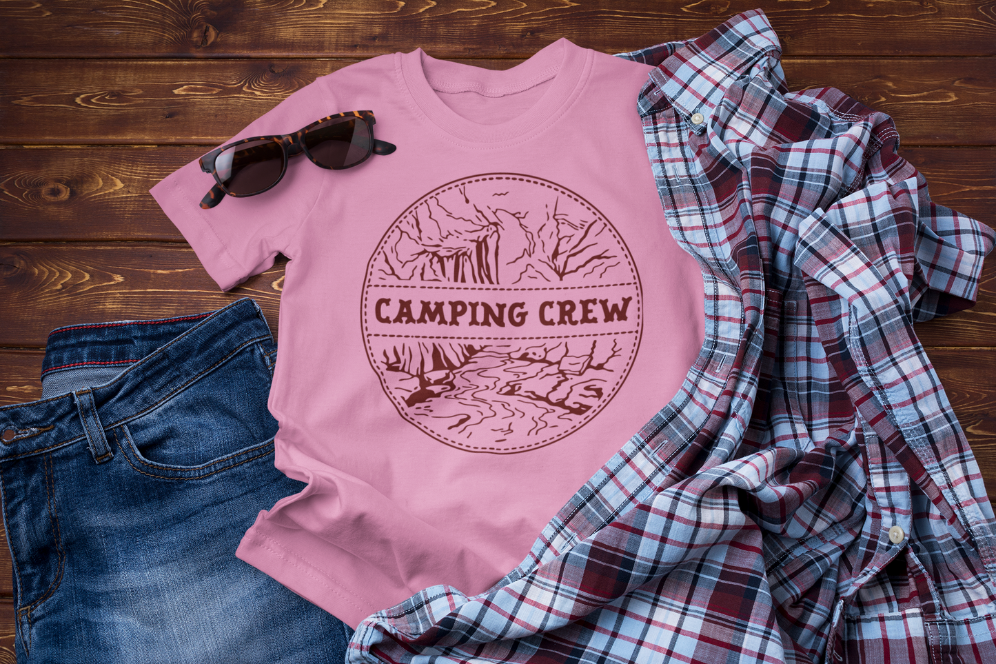 Camping Crew Graphic Tee – Outdoor Adventure Nature T-Shirt