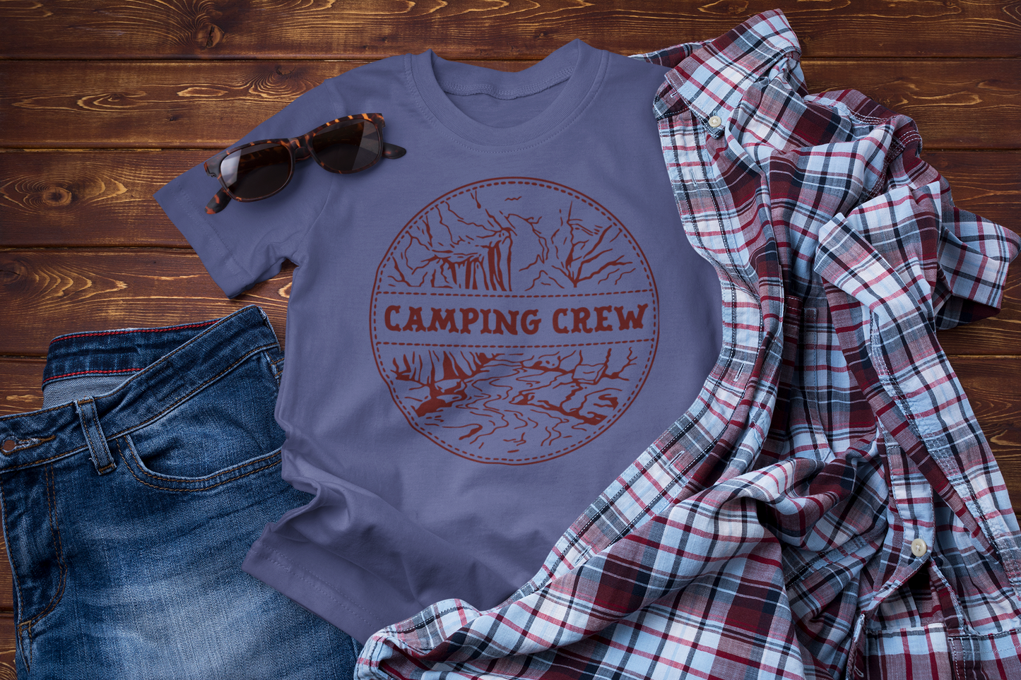 Camping Crew Graphic Tee – Outdoor Adventure Nature T-Shirt