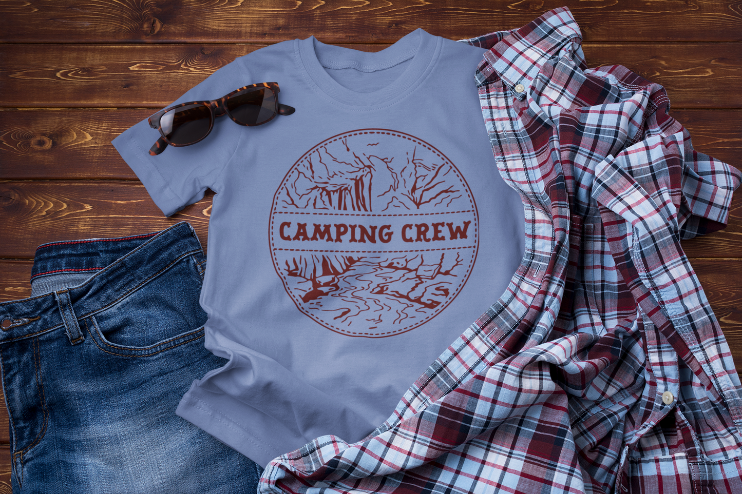 Camping Crew Graphic Tee – Outdoor Adventure Nature T-Shirt