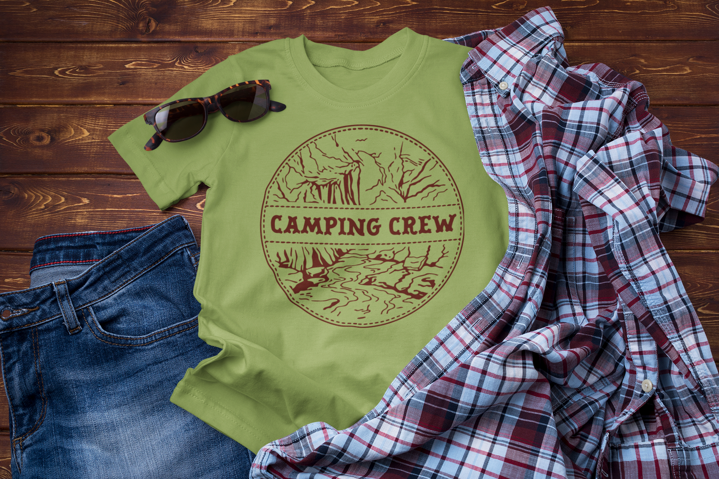 Camping Crew Graphic Tee – Outdoor Adventure Nature T-Shirt