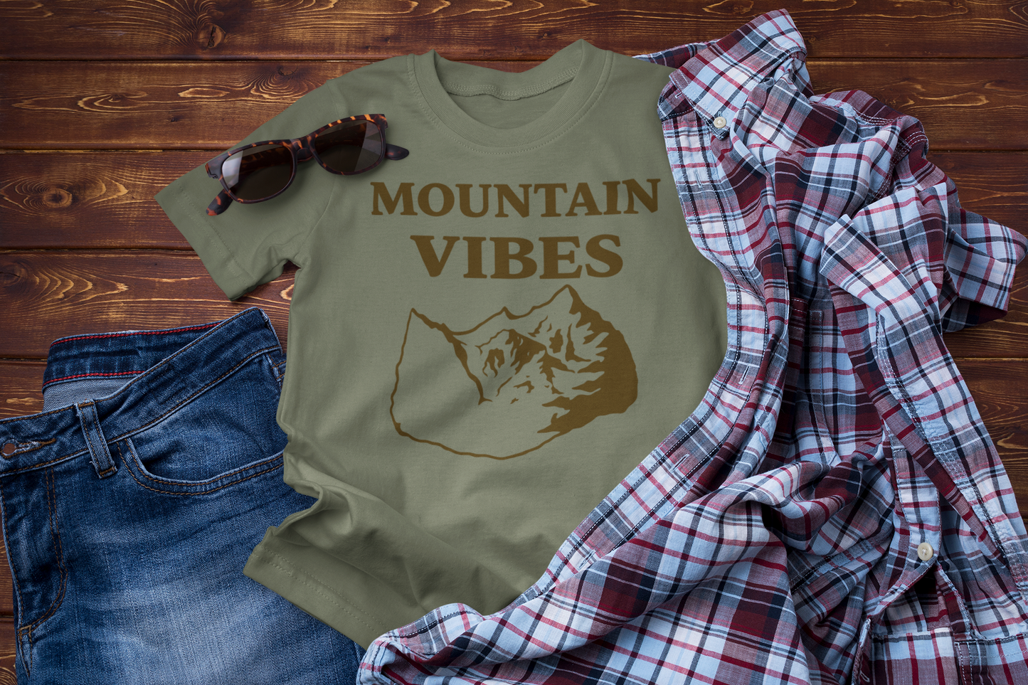Mountain Vibes Graphic Tee – Outdoor Adventure Nature T-Shirt