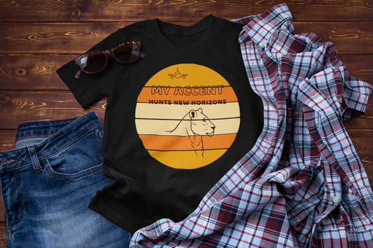 Lioness T-Shirt – My Accent Hunts New Horizons Adventure Tee