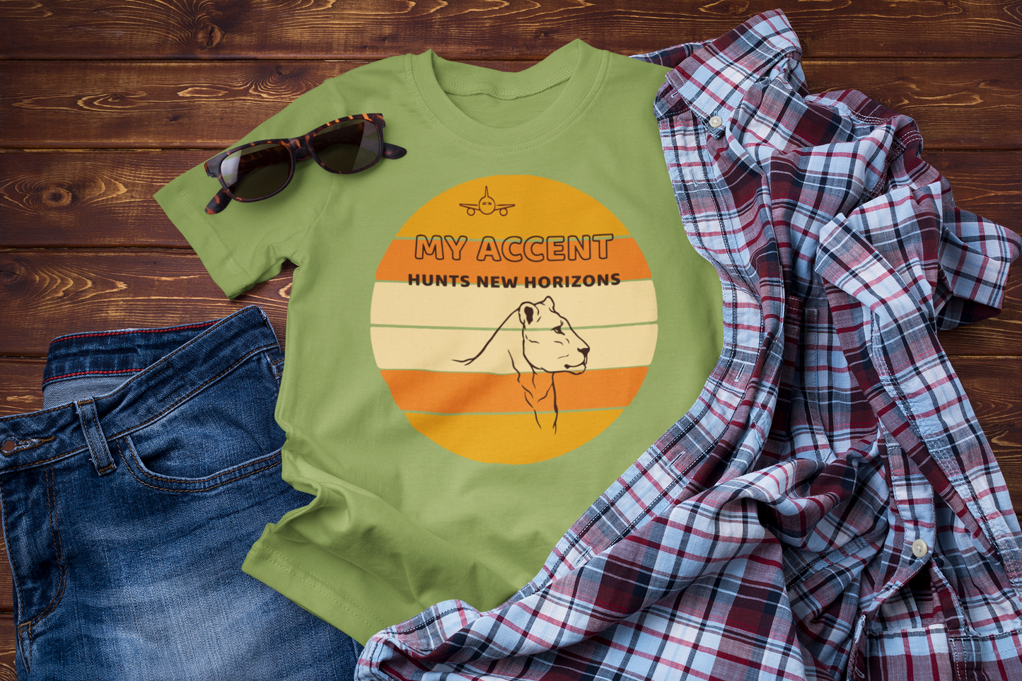 Lioness T-Shirt – My Accent Hunts New Horizons Adventure Tee