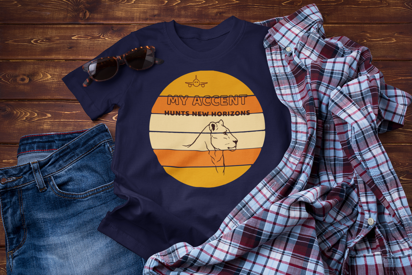 Lioness T-Shirt – My Accent Hunts New Horizons Adventure Tee
