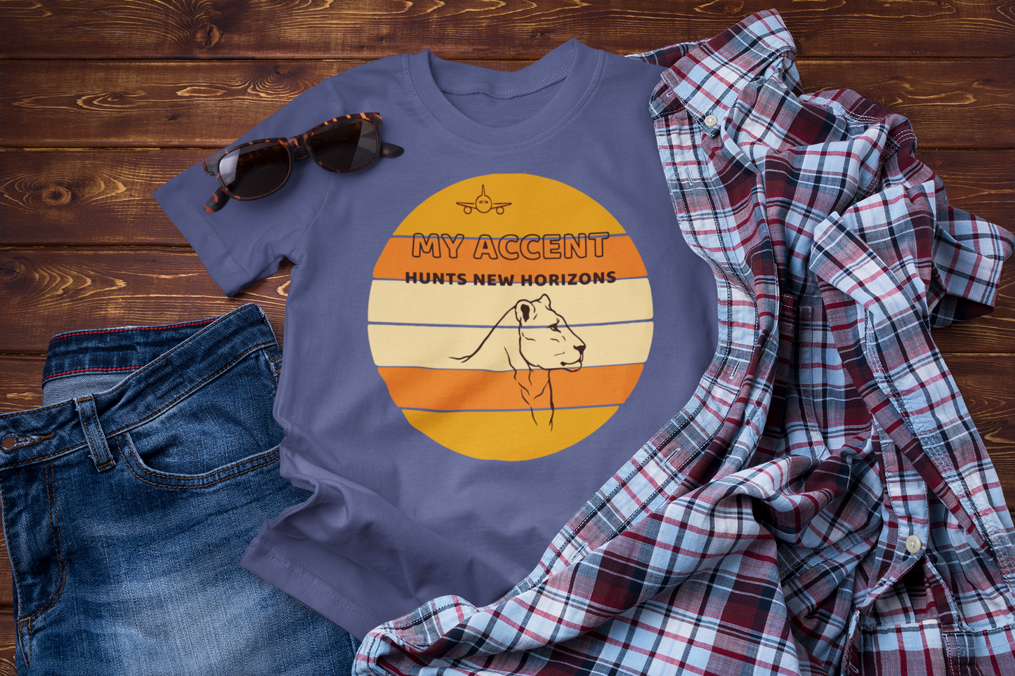 Lioness T-Shirt – My Accent Hunts New Horizons Adventure Tee