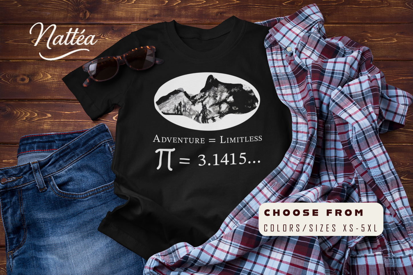 Adventure Equals Limitless T-Shirt – Mountain Travel & Hiking Graphic Tee