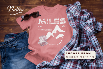 Miles of Memories T-Shirt – Rose Travel Adventure Floral Tee
