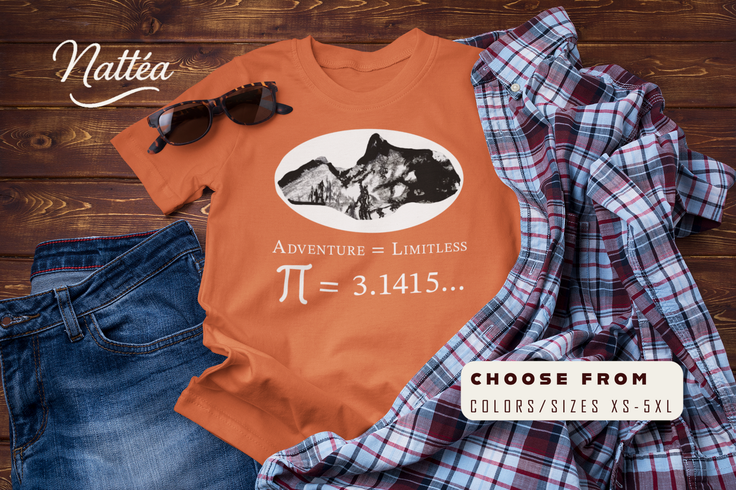 Adventure Equals Limitless T-Shirt – Mountain Travel & Hiking Graphic Tee