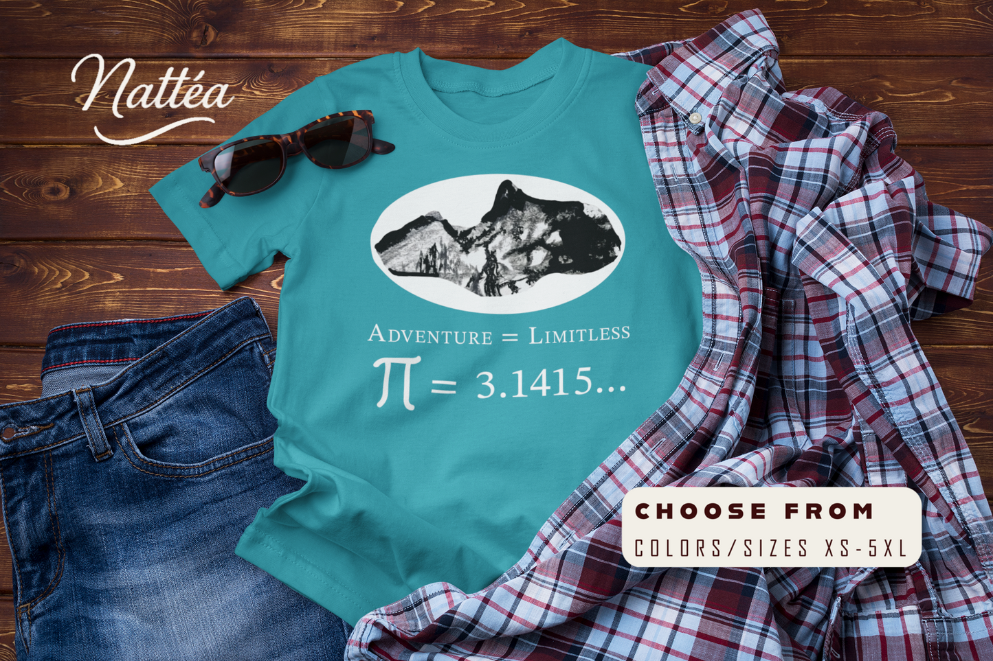 Adventure Equals Limitless T-Shirt – Mountain Travel & Hiking Graphic Tee